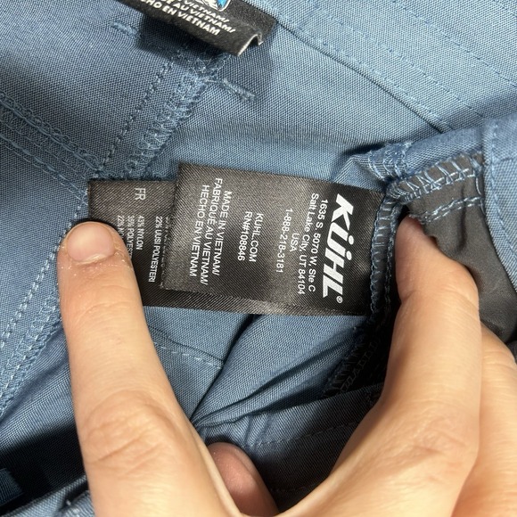 Kuhl Trekr Kapri Pants Women's 10 Blue Nylon Cinch Leg Hiking Outdoor - Picture 14 of 16